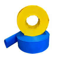 Tuyau plat flexible en PVC de 3 pouces à 4 barres, haute pression, durable, léger, pour le refoulement d'eau, idéal pour l'irrigation agricole