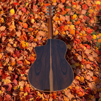 Guitare classique de scène Geake, fabriquée à la main, 39 pouces, table en épicéa massif, fond et éclisses en bocote, cordes en nylon, pour performance professionnelle