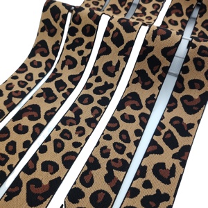 Wholesale Leopard Jacquard Spandex/Nylon Elastic Hair Band 2.0-6.0cm Fashionable Elastic Band Accessory Environmental Protection - Product Image 1