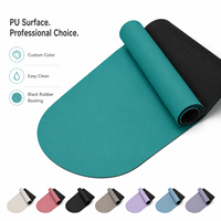 Tapis de yoga en caoutchouc PU 4,5 mm 183x68 cm, extrémité arrondie en forme d'arche, antidérapant, pour yoga chaud, Pilates, exercices, logo personnalisé, fabrication en usine