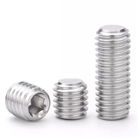Vis sans tête à six pans creux en acier inoxydable 304, pointe plate, M2 M2.5 M3 M4 M5 M6 M8 M10 M12 M14 M16, DIN913
