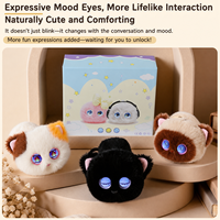 Pendentif jouet en peluche interactif intelligent pour chat avec IA, yeux animés LED, fonction d'interruption de conversation, application Tuya, cadeau