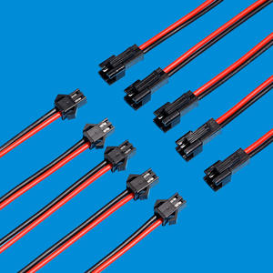 PVC & ナイロン断熱材で作られたLEDライト用135 mm電線付きオスメスJST SM 2ピンケーブルコネクタ - Product Image 4