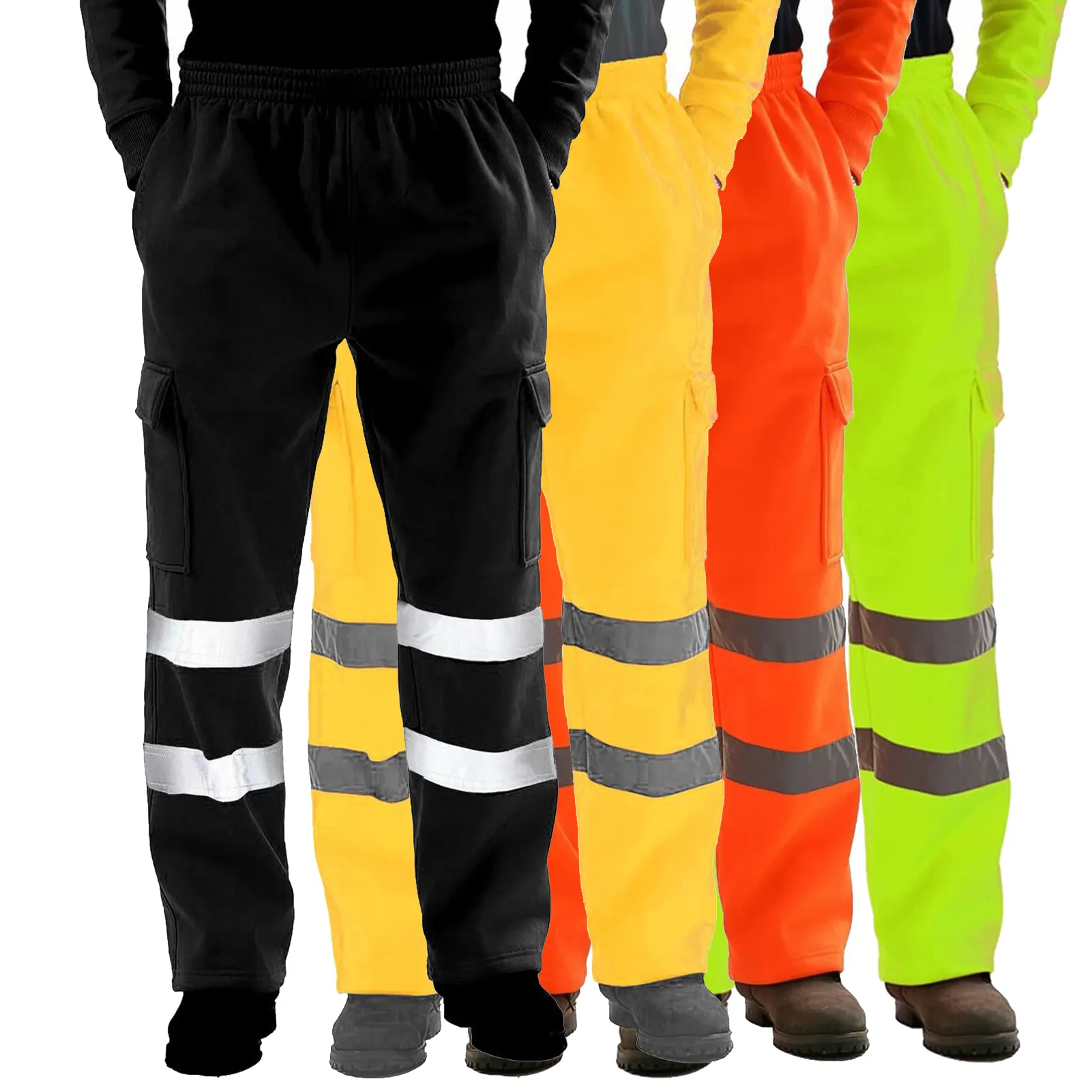 Quần Phản Quang Tầm Nhìn Cao Mùa Đông Quần An Toàn Cho Nam Hi Vis Quần Bảo Hộ Lao Động Quần Túi Hộp Quần Đi Làm