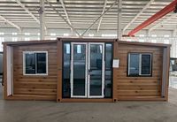 Maison familiale préfabriquée spacieuse de 20 pieds à deux chambres, portable, moderne, isolée, résidentielle, de luxe, extensible, en conteneur