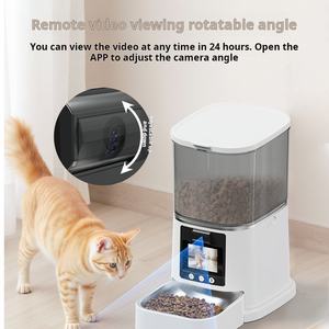 Distributeur <span class=keywords><strong>de</strong></span> nourriture intelligent WiFi pour chats, chiens et <span class=keywords><strong>chatons</strong></span>, 6L, avec caméra HD, contrôle par application, contrôle des portions, bols en acier inoxydable - Product Image 3