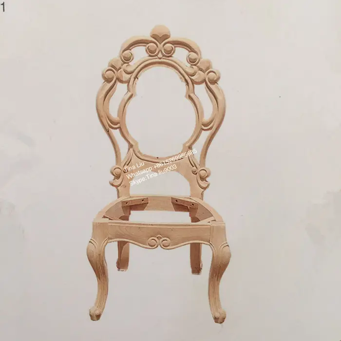 Wholesale antique style rubber wood dining chairs