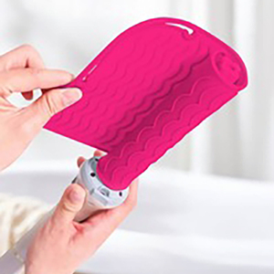 Tapis de voyage en silicone résistant à la chaleur pour salon de coiffure avec logo personnalisé, tapis isolant pliable et portable pour fer à friser - Product Image 6