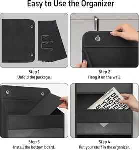 Organizador para Colgar Sobre la Puerta con 4 Bolsillos Grandes para Armario, Baño, Dormitorio, Juguetes, Cosméticos y Artículos Esenciales para Bebés - Product Image 5