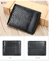 Dompet Pria Kulit Sapi Asli Anti Maling RFID Blocking Mewah Vintage, Dompet Pendek Kulit Asli Berembos, Dompet Koin