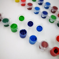 Ensemble de peinture acrylique miniature de 3 ml et 5 ml, couleurs primaires de base, pots de peinture pour enfants
