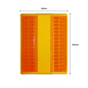 Reflector <span class=keywords><strong>Vial</strong></span> Reflectante de ABS Duradero, Tipo Ojo de Gato, Marcador de Tráfico de Alta Visibilidad para <span class=keywords><strong>Seguridad</strong></span> - Product Image 2