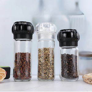 Molino de Especias Manual al por Mayor, Botella de Vidrio de 100 ml y 110 ml, Molinillo Ajustable para Sal y <span class=keywords><strong>Pimienta</strong></span> con Molienda Ajustable - Product Image 2