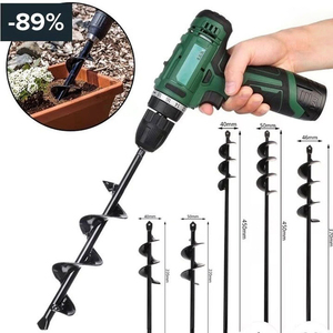 Broca de tierra al por mayor de fábrica <span class=keywords><strong>para</strong></span> plantar diámetro de jardín, sembradora de tierra, barrena de plantación, broca excavadora de agujeros en espiral - Product Image 1