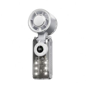 Semiconductor Cooling Handheld Fan, 199 Adjustable Speeds, Transparent Shell, Foldable Small Portable for Desktop or <b>Neck</b> - Product Image 6