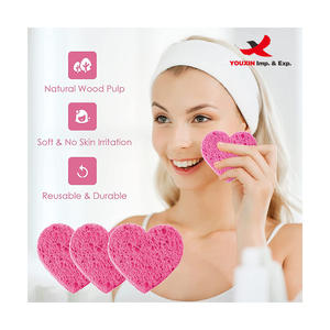 Esponjas Faciales en Forma de Corazón, Paquete de 60 Piezas, Esponja de Limpieza Facial, Esponja de Maquillaje, Precio Bajo, Gran Venta - Product Image 5