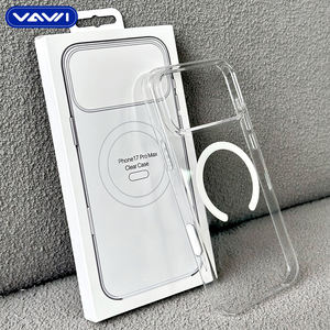 Étui magnétique transparent VAWI C012 pour <span class=keywords><strong>iPhone</strong></span> 12 <span class=keywords><strong>13</strong></span> 14 15 16 17 Pro/Pro Max, <span class=keywords><strong>coque</strong></span> de téléphone en PC rigide anti-jaunissement et antichoc - Product Image 4