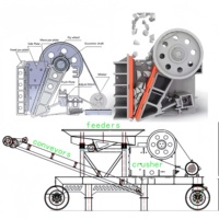 Concasseur à mâchoires mobile sur pneus PE 220x350 5-12t/h, concasseur à mâchoires diesel à alimentation de 180 mm pour le concassage sur site de maintenance routière