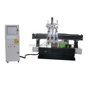 Multi 3 Spindle 3 Kepala CNC Router 2030 Kayu Harga Mesin dengan Weihong95A-3L Controller