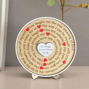 Laser <b>Engraved</b> Why I Love You Sign Love Letter <b>Plaque</b> Customizable Love Quotes Valentine's Day Romantic Gifts for Couples - Product Image 1