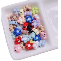 Kit de fabrication de bijoux DIY avec pendentifs en alliage à cinq pétales, motif fleur ballon mignonne, finition émail goutte d'huile, accessoires en vrac pour chaînes de téléphone portable