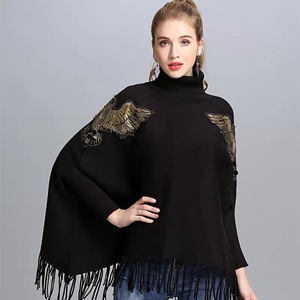 Oem rotolo collo doppio lavoro a <span class=keywords><strong>maglia</strong></span> nappe del capo delle donne di origine animale <span class=keywords><strong>brillantini</strong></span> maglione pullover scialli - Product Image 3