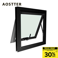 Ventanas Abatibles de Aluminio Modernas para Balcón, Antirrobo, Resistentes al Viento, Doble Vidrio, Apertura Interior para Apartamento, Solo Hojas Abatibles