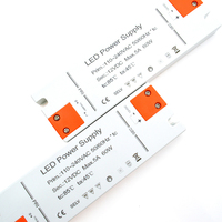 Transformateur LED Yidun Slim 12V DC 60W étanche à sortie unique avec garantie de 2 ans, couleurs blanc et orange