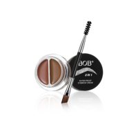 Crema de Cejas 2 en 1 de Terciopelo Mate de Dos Colores, Resistente al Agua y al Sudor, de Larga Duración, a Prueba de Manchas, Natural, con Cepillo para Cejas 3D