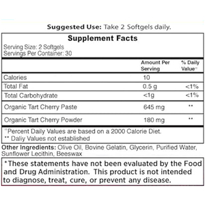 ซอฟเจลผงเชอร์รี่ออร์แกนิกคุณภาพสูงสำหรับแบรนด์ส่วนตัว ช่วยรักษาสุขภาพข้อต่อและลดความเมื่อยล้าของกล้ามเนื้อ - Product Image 3