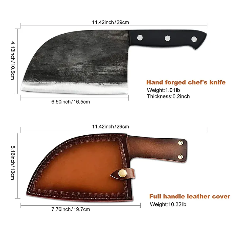 6,5 Дюймов Нож для мясника кованый кухонный нож сербский нож с деревянной ручкой