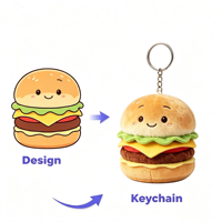 Porte-clés en peluche miniatures personnalisés, jouets en peluche sur mesure, porte-clés anime, ours en peluche, pendentif mascotte douce, porte-clés en peluche personnalisé