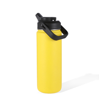 Bouteille d'eau en acier inoxydable de grande capacité, tendance et populaire, avec une large poignée et un couvercle facile à tenir