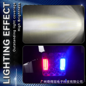 4-Inch 26-Led Strobe <b>Work</b> <b>Light</b> Red Blue Flashing Led <b>Light</b> For Off-Road Vehicle Suv Lighting 12-24V Dc Square Design - Product Image 1