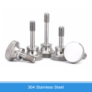 304 thép không gỉ knurl cao bước đầu tay thắt chặt ngón tay cái vít với eo Shank Rèm tường kính khóa M3 M4 M5 M6 M8 - Product Image 2