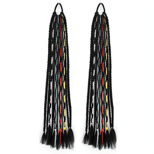 Extensiones de Cabello Trenzadas Estilo Tibetano, 12 Mechones, Dreads Étnicos para Mujer, Material de Alambre Resistente a Altas Temperaturas - Product Image 5