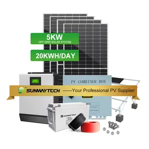 Kit completo de planta de energía solar, panel solar de 6kw y 2000w