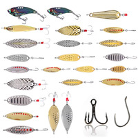 Leurre de pêche OEM en métal, spinner spoon, couleur or et argent, plusieurs tailles et poids, pour rivière, eau douce, eau salée, bar, truite, brochet