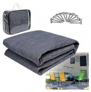 Tapis de camping en HDPE anti-UV, respirant, pour <span class=keywords><strong>caravane</strong></span>, <span class=keywords><strong>auvent</strong></span>, camping-car, avec piquets - Product Image 1