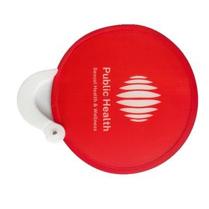 Abanico Plegable Personalizado, Abanico Publicitario Portátil de Poliéster, Abanico Redondo Tipo Frisbee para Eventos Promocionales, Venta al Por Mayor - Product Image 2