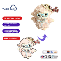Adorable porte-clés en peluche mouton moelleux, design personnalisé, pendentif animal en peluche pour accessoire de sac