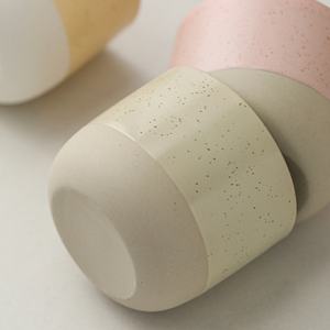 芬恩定制标志陶瓷咖啡杯哑光斑点粘土浓缩咖啡杯彩色230毫升陶器饮料无手柄塔扎斯德咖啡杯 - Product Image 3