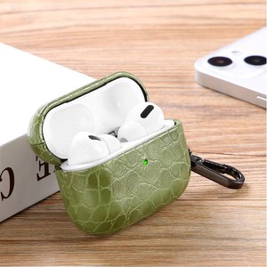 Nuevas Tendencias OEM Funda Protectora Rígida de Cuero PU con Diseño de Cocodrilo y Llavero para <span class=keywords><strong>Airpods</strong></span> Pro 3ra Generación 2026/2025 - Product Image 2