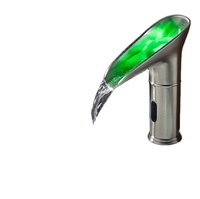 Robinet de lavabo à capteur de changement de couleur à LED Robinet de lavabo automatique en laiton pour la maison et l'hôtel