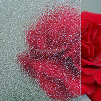 Panneau de verre texturé nervuré transparent décoratif en verre trempé pour mur rideau de salon