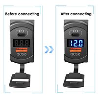 Prise de Charge rapide 12V/24V, mis à niveau, étanche, double PD, QC3.0, panneau de commutation à bascule, pour voitures, bateaux, camions