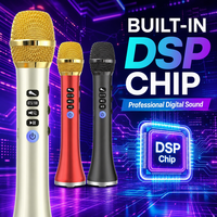 Microphone sans fil portable UHF L-698DSP 20W, microfono inalambrico profesional, système de haut-parleurs karaoké Yin Mike pour téléphone