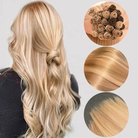 ODM услуги, розовые Человеческие волосы Remy, русские накладные волосы ручной вязки, вьющиеся волосы Венеция