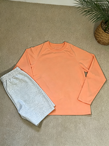 T-shirt en coton 100% de haute qualité, à manches longues, tricoté, surdimensionné, col rond, uni, décontracté, unisexe, logo personnalisé - Product Image 3