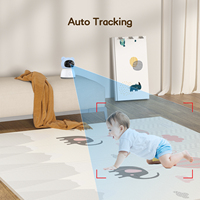 Kamera Monitor Bayi WiFi Pintar 2K Pix Dual Module Layar 5-Inci Penglihatan Malam Audio Dua Arah Deteksi Gerakan Pan-Tilt Pengaturan Makan